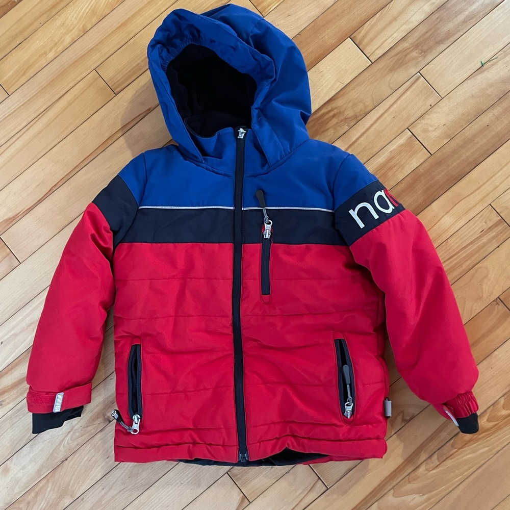 Nano Kids Puffer Jacket in Red and Blue